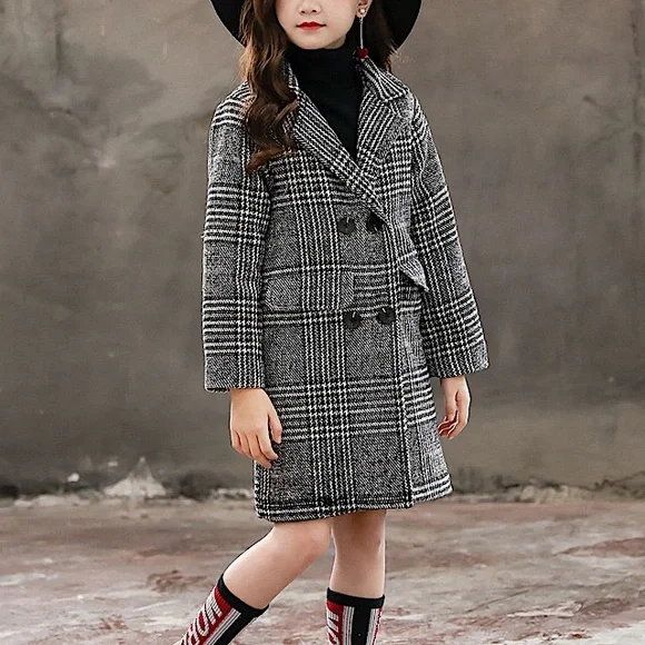GIRLS LAPEL COLLAR COAT SIZE 3T - Picture 1 of 6